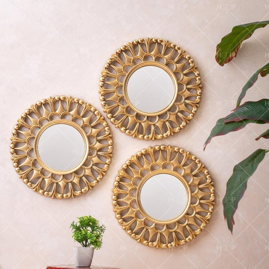 3 Pcs Chic Wall Mirrors - Mirror Designs